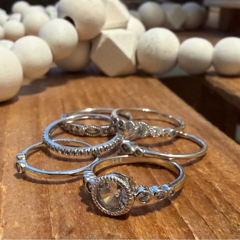 Sterling Silver Stacked Ring Set - image 5